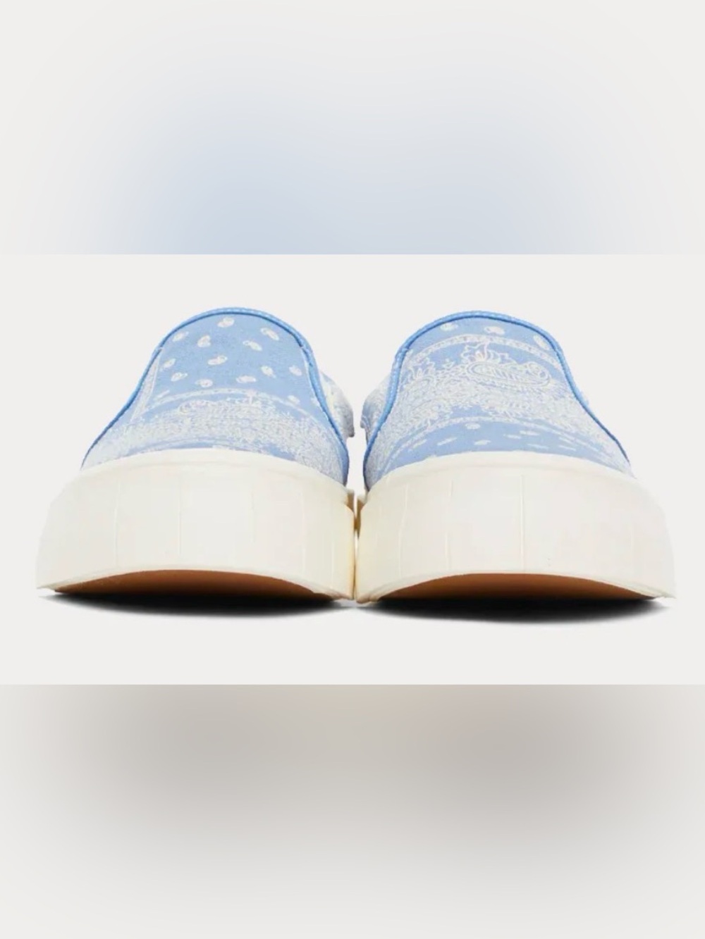 NIB [Good News] Paisley Yess Blue/White Slip-On Sneakers Women’s EU 38 / US 8 - Picture 4 of 15